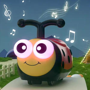 Nieuwe Schattige Cartoon Kid 'S Vierwielige Pinda Auto Met Muziekverlichting 1-5 Jaar Oud Plastic Scooter Peuter Stille Wiel - Product Image 4