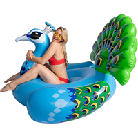 Bouée gonflable durable en forme de paon pour adultes et enfants - Jouet de bain pour la plage et les fêtes