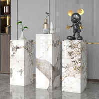 Étagère à fleurs italienne de luxe en plaque de roche ornements commerciaux de salon haut de gamme pour la maison et l'hôtel
