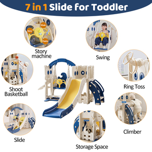 ילדים פופולריים שקופיות פלסטיק עם מדרגות ילדים מקורה תינוק צעצועים רב תכליתיים ילדים פלסטיק נדנדה שקופיות - Product Image 6