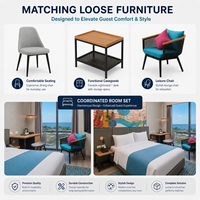 Fabricant de mobilier d'hôtel moderne commercial clé en main, fournisseur de ensembles complets de chambres à coucher