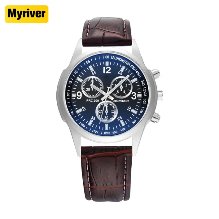 Myriver decorative Minimalista De cuero Correas Conjunto De Relojes De Hombre De Cuarzo Por Mayor 2022