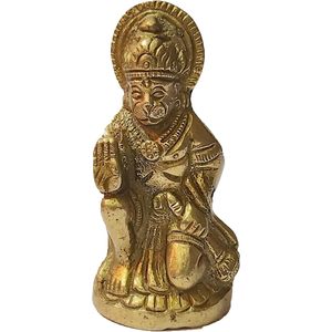 PARIJAT HANDICRAFT Large Hanuman Brass Idol Art Deco Design Hindu God of Strength Estatua para el hogar o la oficina para los templos - Product Image 3