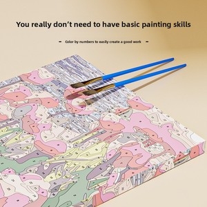 Dipinto a Olio Digitale 40 X 50, <span class=keywords><strong>Paesaggio</strong></span> Dipinto a Mano, Colorazione Decorativa per Bambini, Stile Cartone Animato, Cornice in Legno Massello - Product Image 3