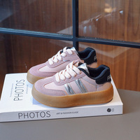 2025 Automne Baskets Enfants Unisexe Nouveau Style Cour Tendance pour Garçons Filles Chaussures de Ville à Motif Uni pour la Saison Printanière