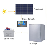 Petit réfrigérateur à porte unique DC 12V à compresseur solaire pour appartement et bureau Mini réfrigérateur à porte unique Affichage des fruits et de la bière 90L