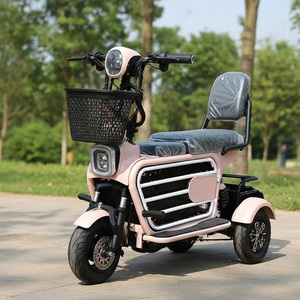 Triciclo Eléctrico HLD de 3 Ruedas con Carrocería Abierta para Desplazamientos Urbanos, con Espacio de Almacenamiento Debajo del Asiento y Canasta Trasera, para <span class=keywords><strong>Personas</strong></span> con Mascotas - Product Image 2