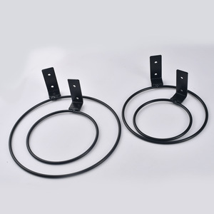 Support mural pour pot de fleurs, rond, noir, support de rangement suspendu, 4, 6, 8 pouces, design minimaliste - Product Image 2