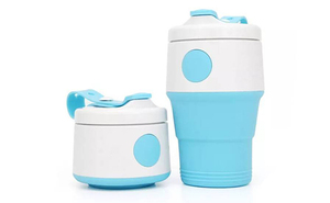 Gobelet isotherme pliable réutilisable sans BPA de qualité alimentaire pour voyage en plein air avec logo personnalisé - Product Image 4
