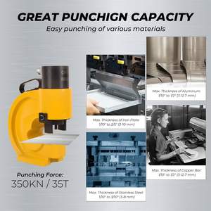 Herramienta Perforadora de Metal Electrohidráulica CH-70, 35T, 220V, para Placas de Hierro, Acero Inoxidable, Cobre y Aluminio, Punzón de 10.5-20.5mm - Product Image 4