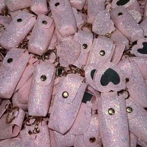 กล่องใส่ลิปสติก PU แบบใหม่ ประกายวิบวับ พร้อมกระจก พกพาสะดวก ใช้เป็นกระเป๋าใส่เหรียญ กระเป๋าเครื่องสำอางขนาดเล็ก พร้อมพวงกุญแจ ของขวัญแฟชั่น ขายส่ง - Product Image 3