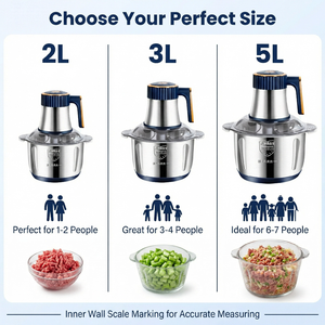 <span class=keywords><strong>Robot</strong></span> <span class=keywords><strong>culinaire</strong></span> électrique puissant 500W, hachoir à viande en acier inoxydable 304, machine à hacher la viande 5L pour la cuisine à domicile - Product Image 5