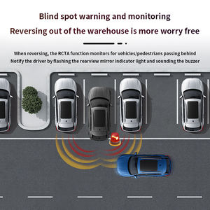 מערכת אוניברסלית לזיהוי שטחים מתים ברכב עם ניטור נהיגה בטיחותי במראה עם אזעקת קול ואזהרת תאורת LED - Product Image 2