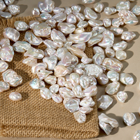 Perles d'eau douce Keshi blanches de haute qualité, naturelles et cultivées, perles en vrac pour la fabrication de bijoux