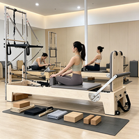 Penawaran Spesial Pilates Reformer dengan Tower Half Unit Desain Trendi Warna Putih Tampilan Modern untuk Studio Kebugaran Boutique