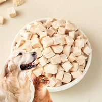 Friandise pour animaux de compagnie riche en protéines, fabriquée à partir de poitrine de poulet pure, pour la nutrition quotidienne des chats et des chiens, granulés de poitrine de poulet lyophilisés