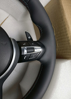 Volant en cuir pour BMW M3 M4 M5 M6 F30 F10 F15 F36 F01 F20 F22 F25 F31 F32 E70 E71 E90 E91 E92 X1 X2 X3 X4 X5 X6