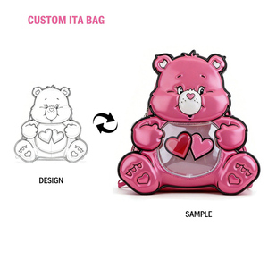 Sac Ita personnalisé, taille et style sur mesure, sac Ita avec ruban rosette, sacs à main style bohème violet, catalogue de haute qualité - Product Image 1