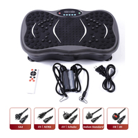 Appareil amincissant 123Sports Home, mini plateforme vibrante, étanche, ABS, 200W, machine de massage Crazy Fit avec cordes de résistance