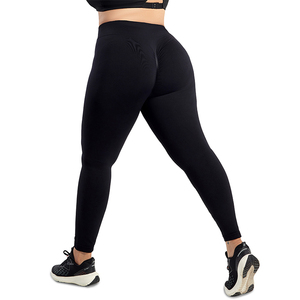 Pantalon de yoga en spandex grande taille pour femmes, leggings de sport pour la course à pied et l'obésité, pantalon sans couture à taille haute - Product Image 3