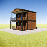 Maison conteneur 20FT 40FT, standard, préfabriquée, livrée en kit, petite maison, bureau préfabriqué résistant, maisons détachables à deux étages