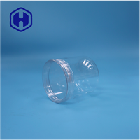 Pot en plastique PET de qualité alimentaire transparent de forme ronde, facile à ouvrir, avec un joint étanche pour les épices, les noix, les bonbons et les collations - Sans BPA
