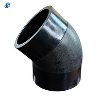 Raccord coudé en plastique HDPE pour réseau d'approvisionnement en eau potable rural
