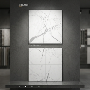 Statuario Digital Glazed Porcelain Tiles 1200x1200mm Glossy Polished Floor And <b>Wall</b> Slabs - Product Image 1