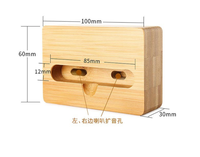 Support en bois pour haut-parleur de téléphone portable, amplificateur de son, support en bambou, support en bois