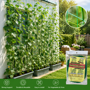 Altamente Resistenza di Plastica Piante di Sostegno E Appeso Colore Verde Cetriolo Verticale In Crescita Arrampicata Netto - Product Image 5