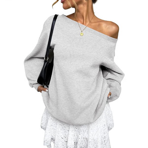 Felpe invernali Casual da <span class=keywords><strong>donna</strong></span> maglione con cappuccio tinta unita Anti-strizzacervelli e antirughe con Logo personalizzato stampato - Product Image 2