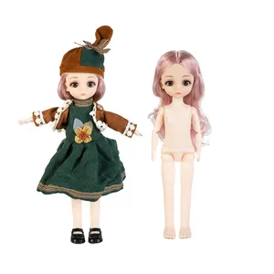 Moda personalizzata in plastica bella a basso prezzo vestito da principessa vestito bambola Set accessori Baby Doll