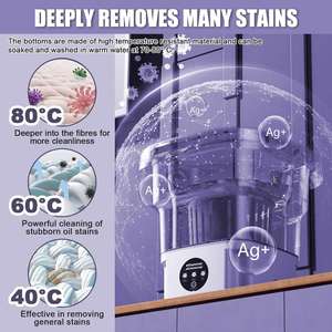 8-liter <b>Mini</b> Portable Folding Washing Machine, Equipped with Fully Automatic, Semiautomatic, Rotary Drying, - Product Image 4
