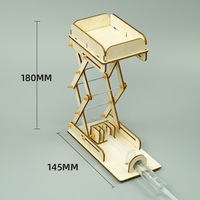 Plataforma Elevadora Hidráulica DIY de Madera, STEM, para Estudiantes, Experimentos Escolares, Invención, Experimento Científico, Juguetes Modelo, Ecológicos