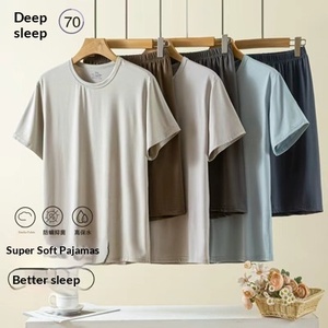 Nuovo Set <span class=keywords><strong>Pigiama</strong></span> Estivo Traspirante in Lyocell per Coppie 2026 - <span class=keywords><strong>Pantaloncini</strong></span> Donna e <span class=keywords><strong>Uomo</strong></span> - Product Image 4