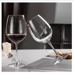 Aangepaste Logo Gepersonaliseerde Fles Lange Steel Wijnglazen Platte Beker Glas Wijn Wit Set Kristallen Rode Wijn Glas Cup