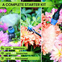 Kit d'arrosage 230FT avec tuyaux de 1/4" et système d'irrigation goutte-à-goutte de 1/2", tuyau principal, émetteurs de goutte-à-goutte réglables, raccords rapides pour plantes