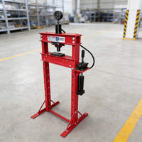Presse d'atelier hydraulique manuelle portable AUTO 20 tonnes de petite taille pour bagues en acier, avec cadran à aiguille haute définition intégré et soudé