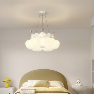 Lámpara de <span class=keywords><strong>Techo</strong></span> Princesa 2025, Estilo Crema, Espectro Completo, Creativa, con Forma de Corona, para Dormitorios Infantiles de <span class=keywords><strong>Niñas</strong></span> - Product Image 2