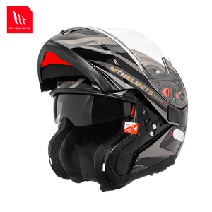Casques de moto MTHELMETS ATOM SV Casque rabattable à double visière Design graphique Fermeture rapide Homologué ECE - Product Image 2
