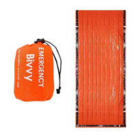 Sac de couchage bivouac portable et imperméable, 3 saisons, pour le froid, le camping en plein air, les situations d'urgence en voiture, la randonnée, unisexe, en polyester