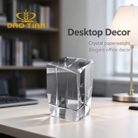 Cube en cristal gravé au laser 3D personnalisé, design château, presse-papiers en verre K9, souvenir pour mariage et décoration intérieure