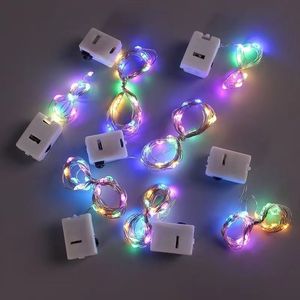 LED Copper Wire String Lights 1M Manual Switch Button Battery Power Decorative <b>Wedding</b> Lights For Flowers <b>Cakes</b> Gift <b>Boxes</b> - Product Image 1