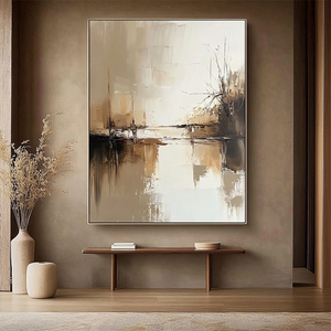 Tableau d'art paysager moderne, peint à la main à l'<span class=keywords><strong>acrylique</strong></span>, sur toile neutre, art mural abstrait pour salon - Product Image 2