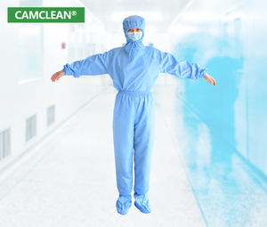 Tuta Antistatica CAMCLEAN <span class=keywords><strong>ESD</strong></span> con Cappuccio per Camera Bianca, Abbigliamento Stile Tuta Prodotta in Cina - Product Image 1