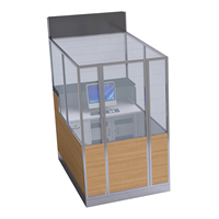 Comptoir d'enregistrement d'aéroport en surface solide sur mesure, conception durable, comptoir de billetterie d'aéroport, bureau d'information d'aéroport