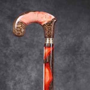 Base Antideslizante y Mango Ergonómico Hacen que el Bastón de Resina y Madera para Caminar, Ideal para Interiores y Exteriores - Product Image 6