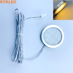 12V/24V LED Puck Light 3000K CRI90 LED זרקור LED תאורת ארון צמודה על פני השטח תאורת ארון דקה במיוחד, תאורה צמודה על פני השטח - Product Image 1