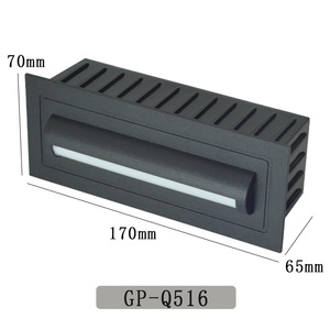 Luz LED para Escalones de 170 mm y 5 W, Empotrada, para Exteriores, Escaleras, Paredes, Esquinas, Pasillos, Modelo GP-Q516 - Product Image 1