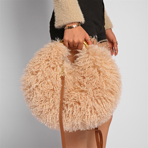 Sac à Main Bandoulière Femme Fausse Fourrure - Style Messager - Multicolore - NEUF
